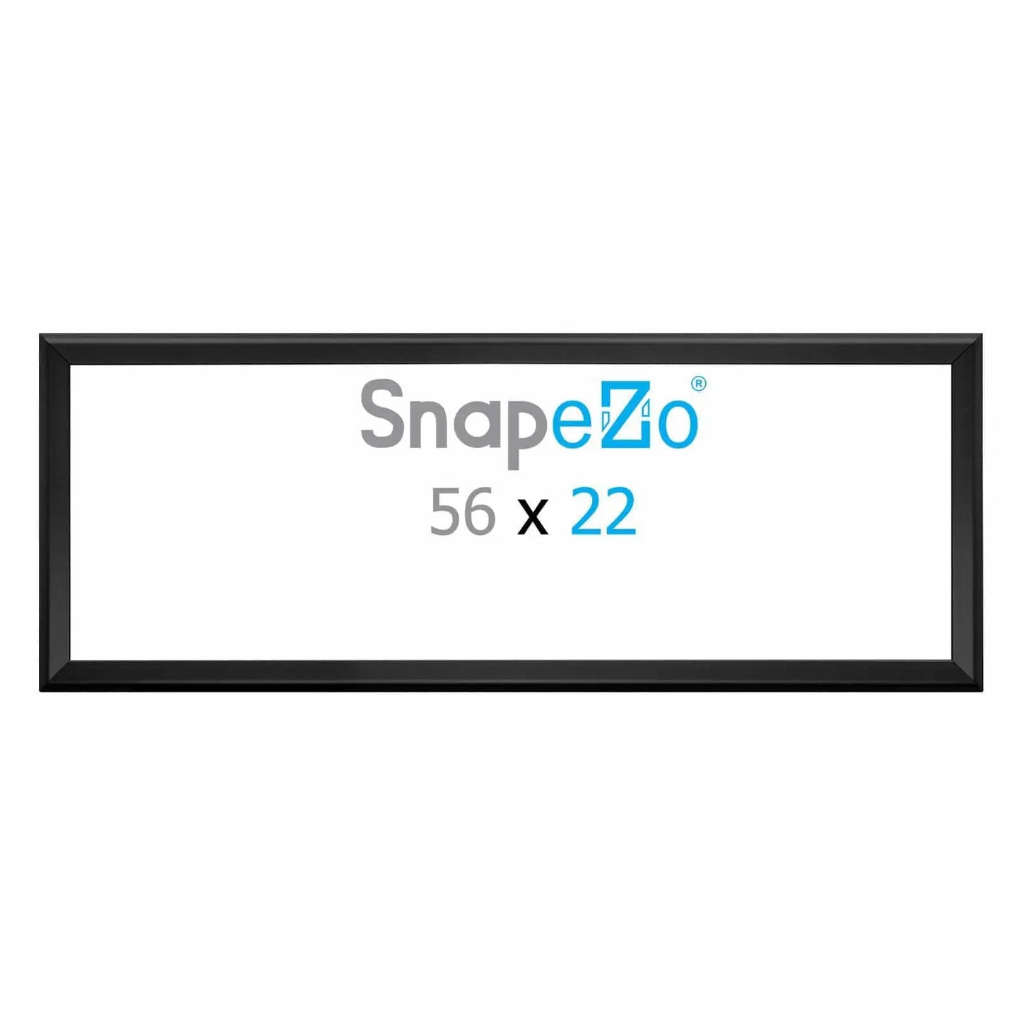 22x56 Black SnapeZo® Snap Frame - 1.25" Profile - Snap Frames Direct