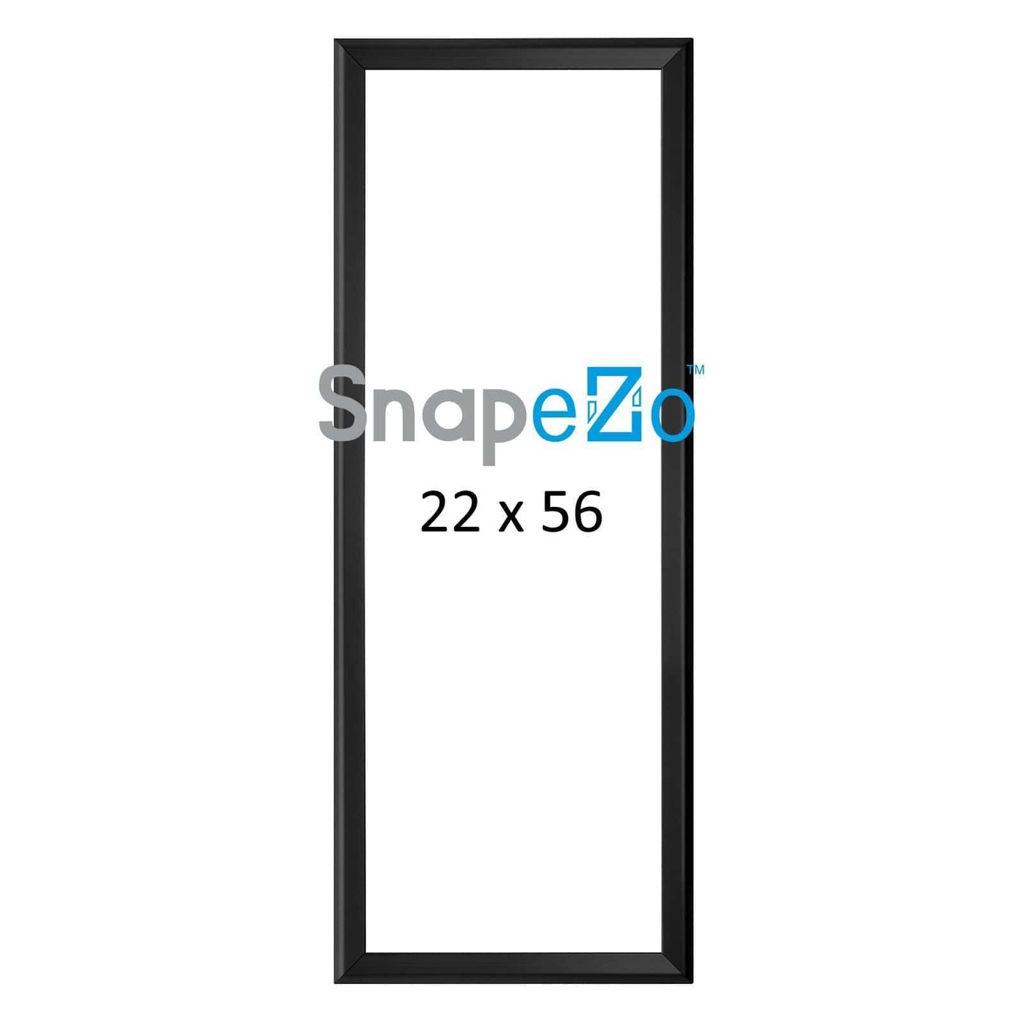 Black snap frame poster size 22X56 - 1.25 inch profile - Self-Assembly - Snap Frames Direct