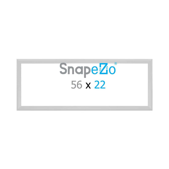 22x56 Silver SnapeZo® Snap Frame - 1.25" Profile - Snap Frames Direct