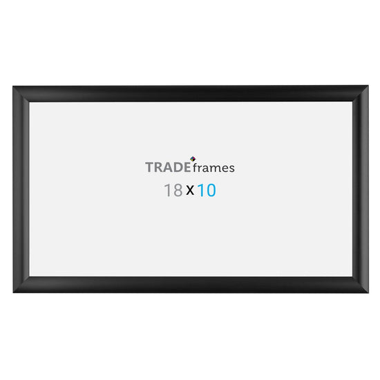 10x18 Inches Black Snap Frame - 1" Profile - Snap Frames Direct