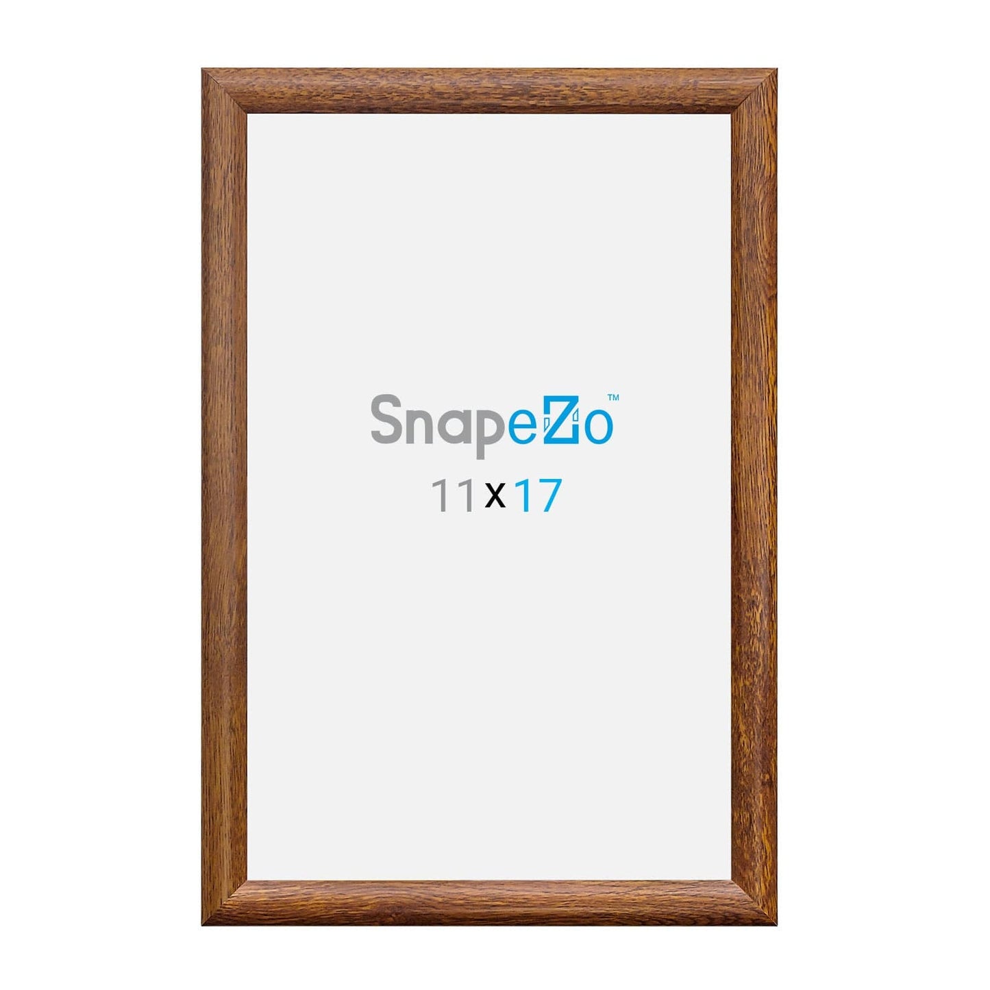 11x17 Dark Wood SnapeZo® Snap Frame - 1" Profile - Snap Frames Direct