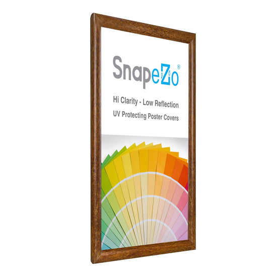 11x17 Dark Wood SnapeZo® Snap Frame - 1" Profile - Snap Frames Direct