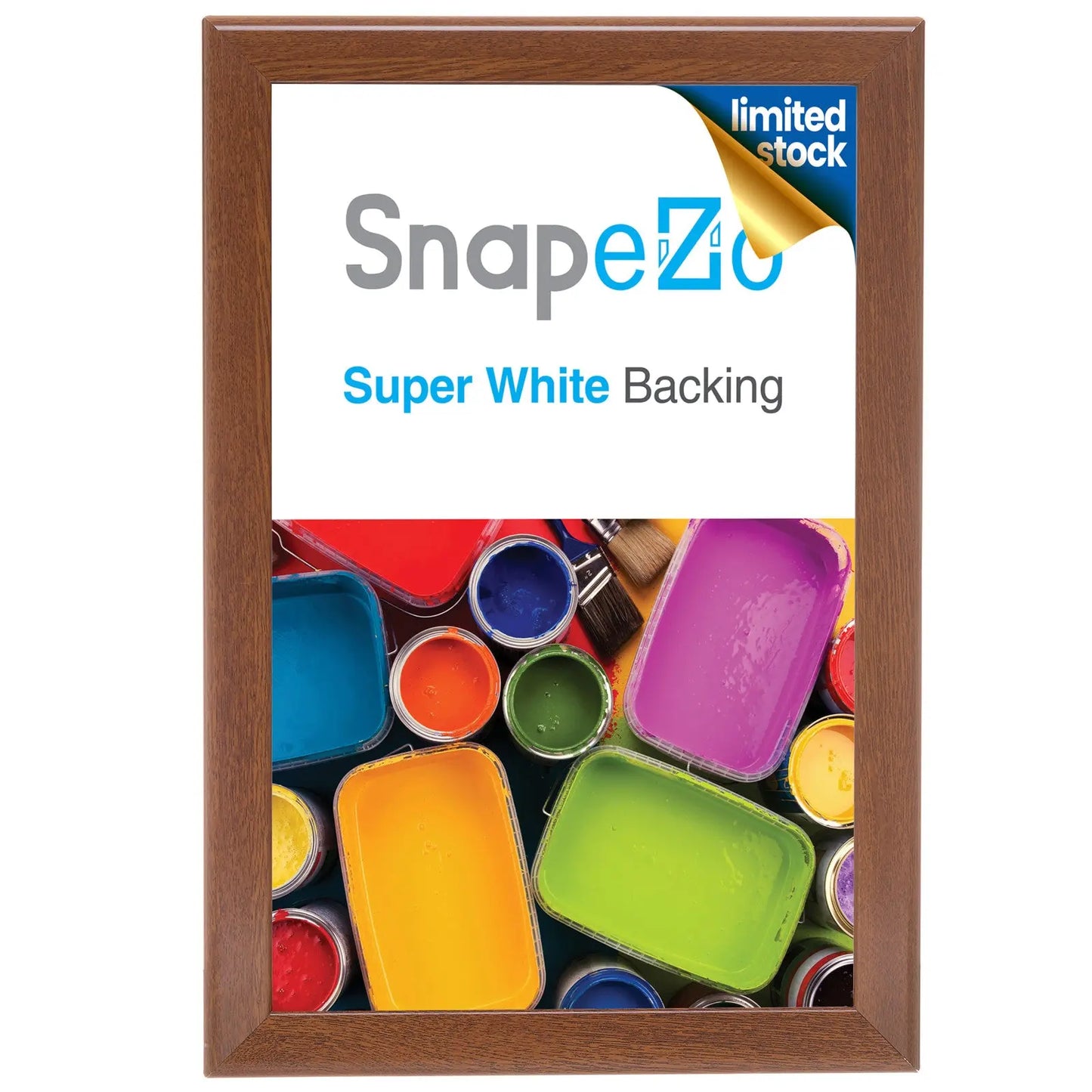 20x30 Dark Wood Snapezo® Snap Frame - 1.25" Profile