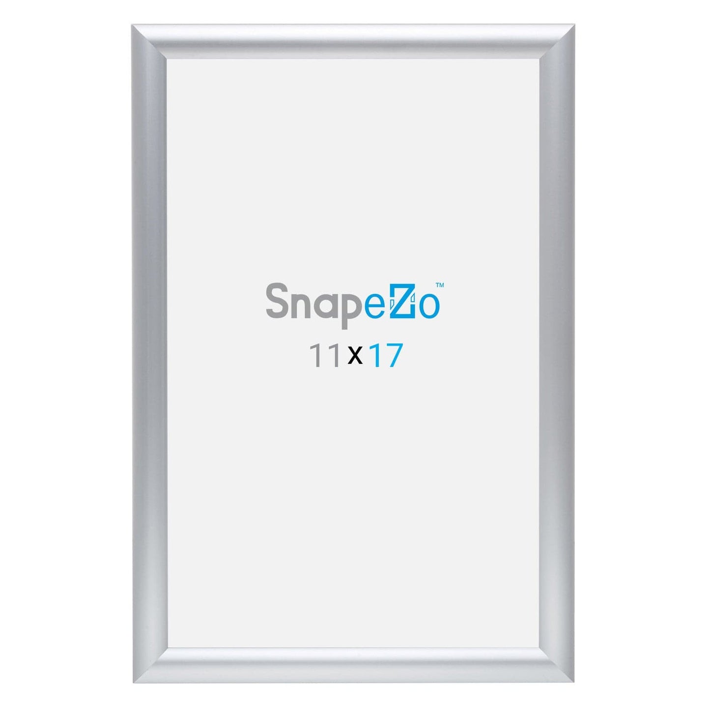 11x17 Silver SnapeZo® Poster Snap Frame 1" - Snap Frames Direct