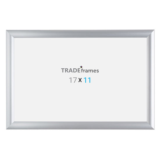 11x17 Inches Silver Snap Frame - 1" Profile - Snap Frames Direct