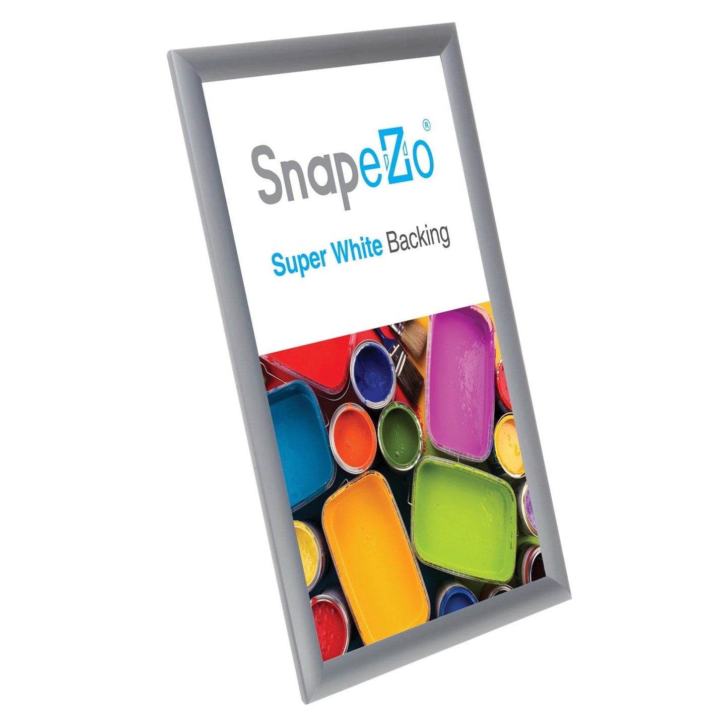 11x17 Silver SnapeZo® Poster Snap Frame 1" - Snap Frames Direct