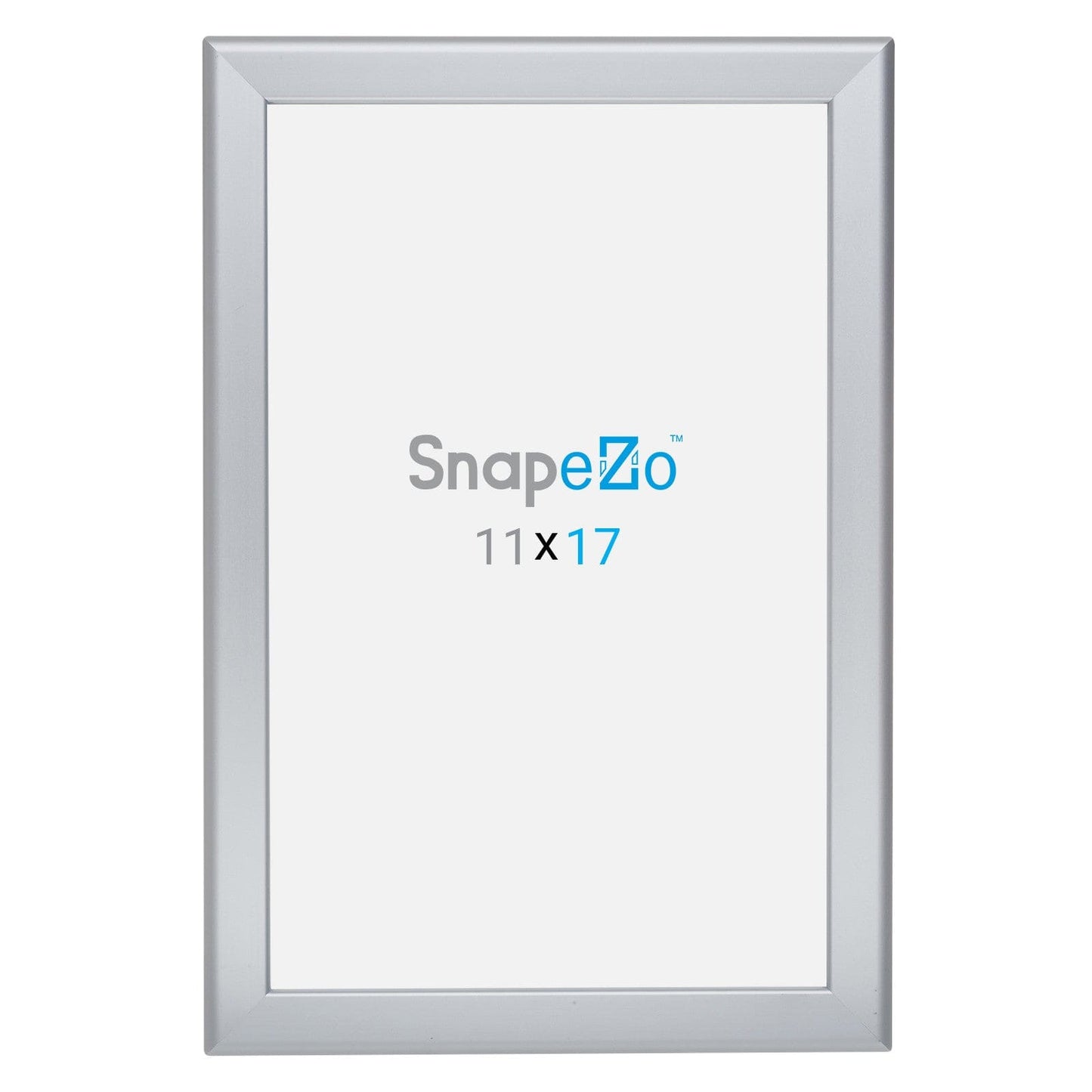 11x17 Silver SnapeZo® Poster Snap Frame 1.25" - Snap Frames Direct