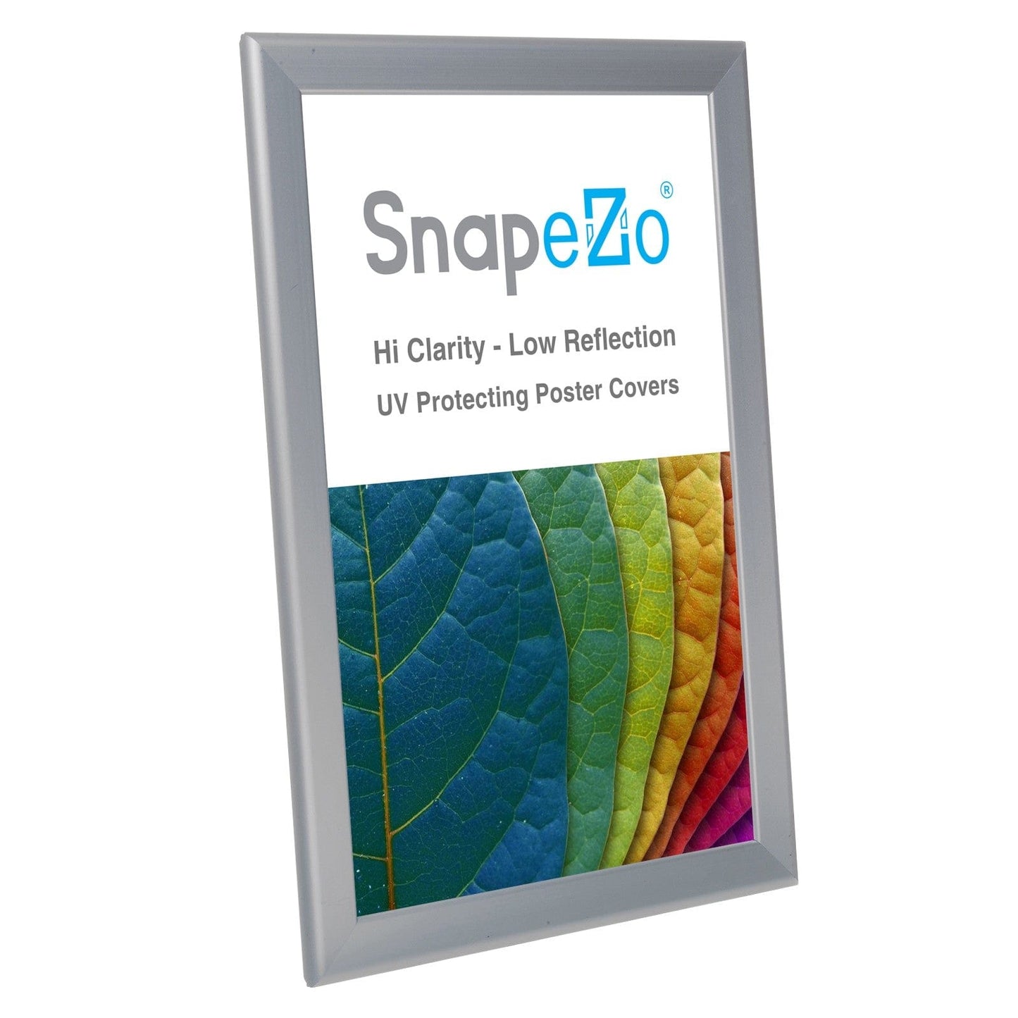 11x17 Silver SnapeZo® Poster Snap Frame 1.25" - Snap Frames Direct