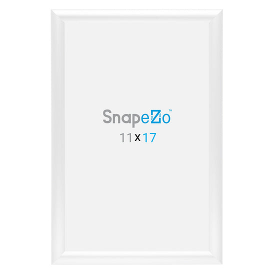 11x17 White SnapeZo® Poster Snap Frame 1" - Snap Frames Direct