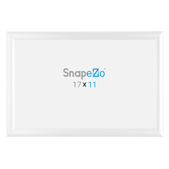 11x17 White SnapeZo® Poster Snap Frame 1" - Snap Frames Direct