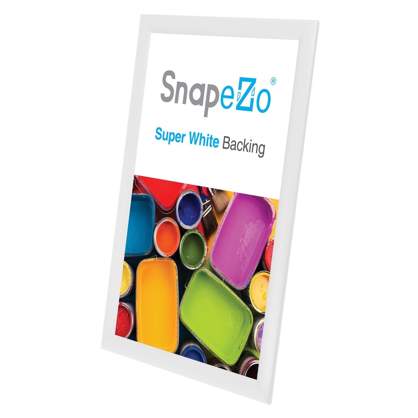 11x17 White SnapeZo® Poster Snap Frame 1" - Snap Frames Direct