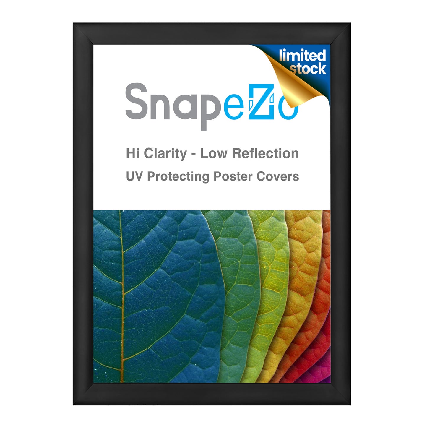 29x42 Black Snapezo® Snap Frame - 1.2" Profile