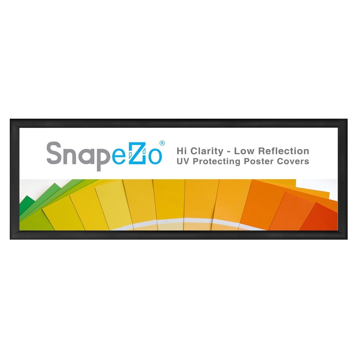 21x62 Black SnapeZo® Snap Frame - 1.7" Profile - Snap Frames Direct