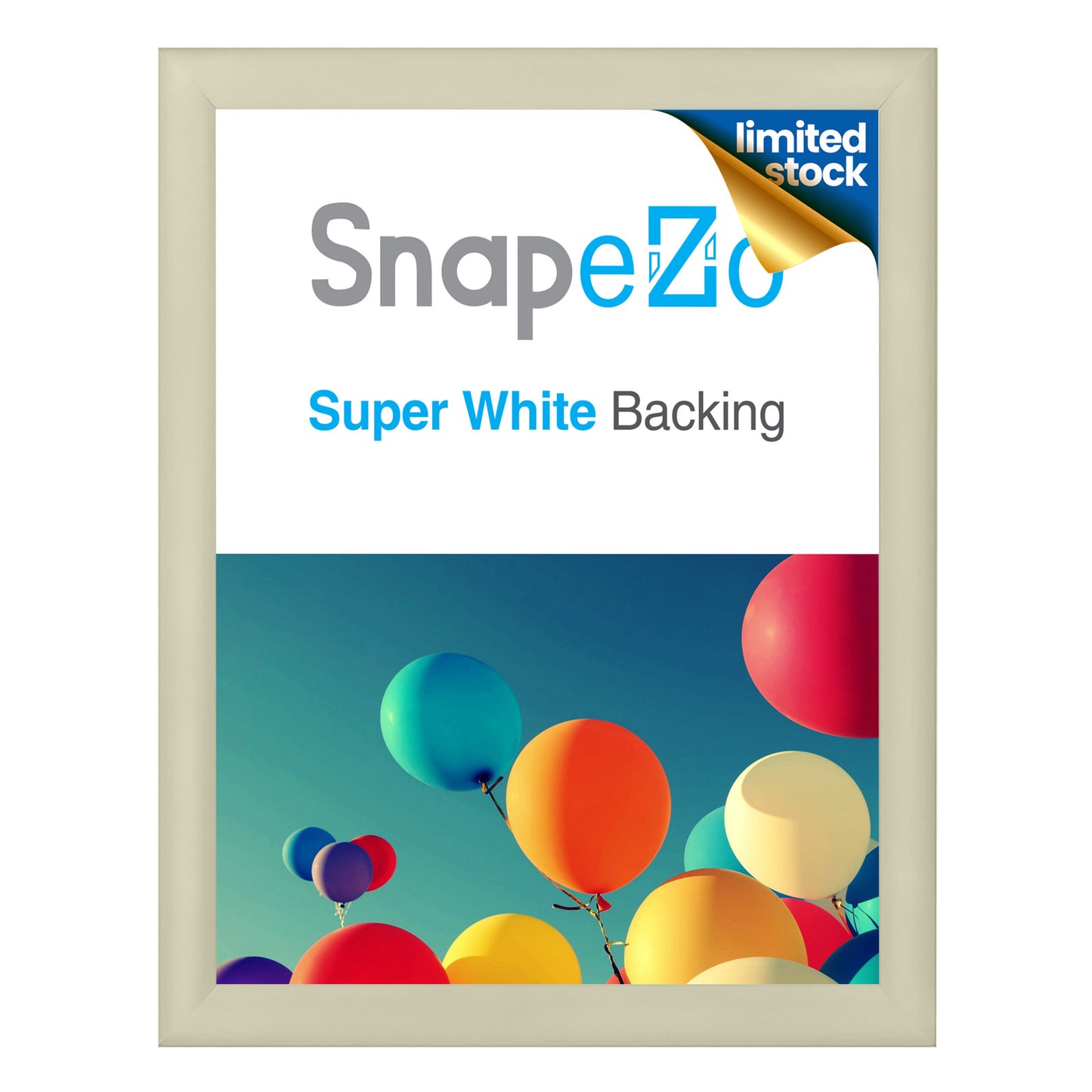 Twin-Pack of 36x48 Inches Off-White Snapezo® Snap Frame - 1.2" profile
