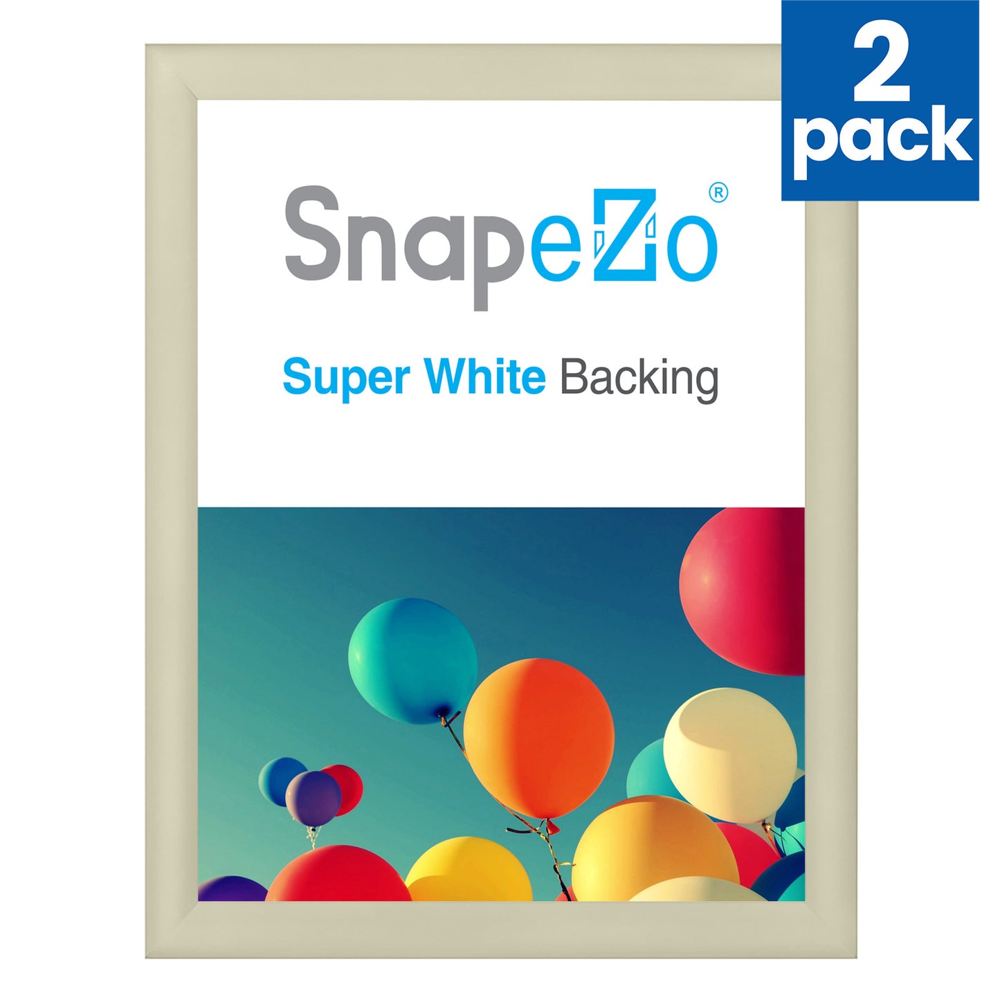 Twin-Pack of 36x48 Inches Off-White Snapezo® Snap Frame - 1.2" profile