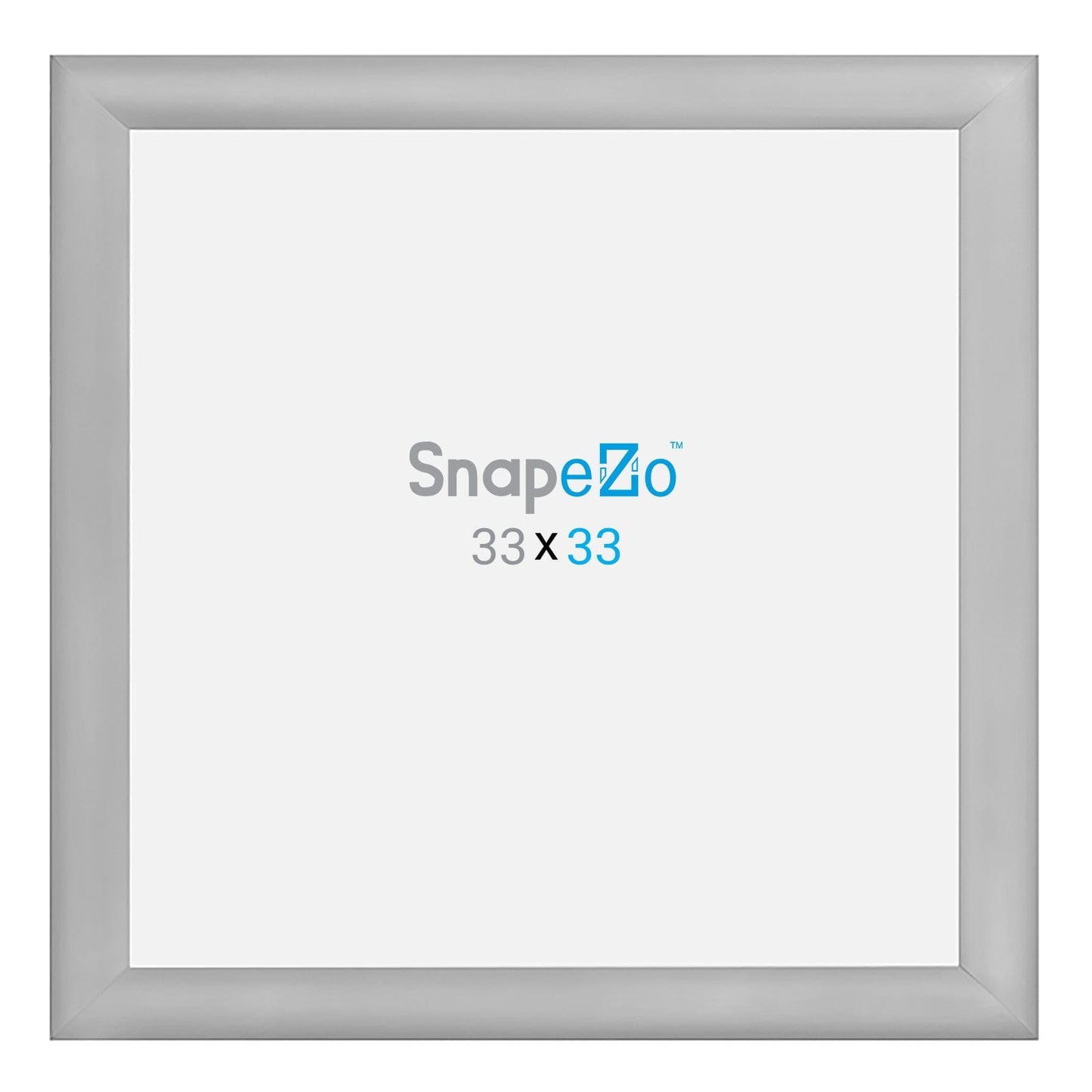 33x33 Silver SnapeZo® Snap Frame - 1.2" Profile - Snap Frames Direct