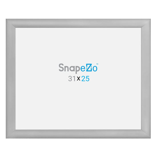 25x31 Silver SnapeZo® Snap Frame - 1.2" Profile - Snap Frames Direct