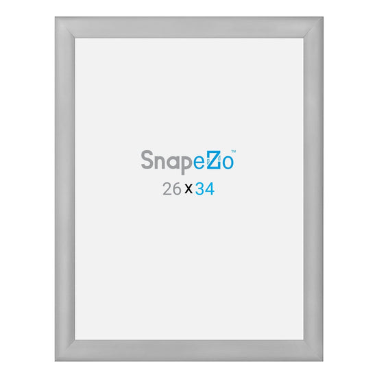 26x34 Silver SnapeZo® Snap Frame - 1.2" Profile - Snap Frames Direct