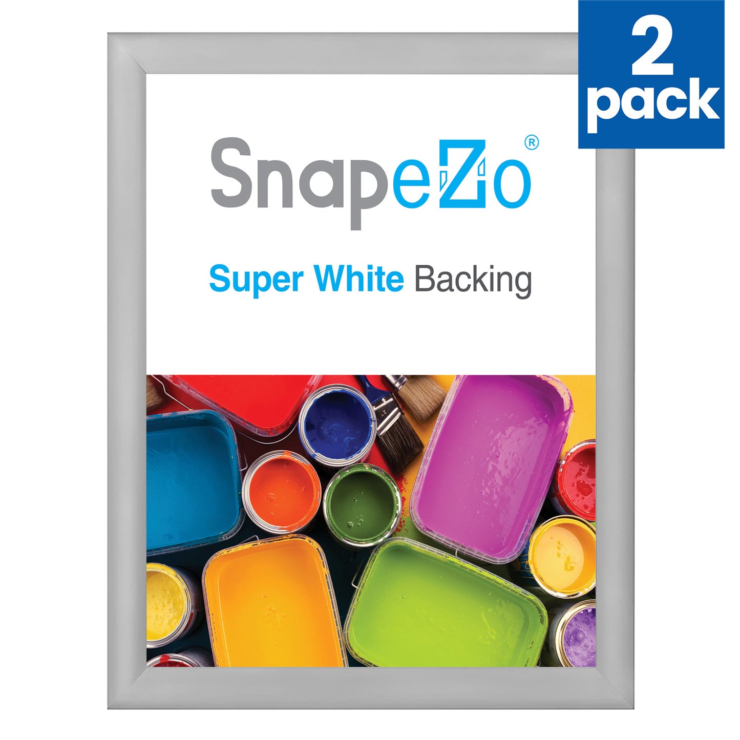 Twin-Pack of 36x48 Silver Snap Frame