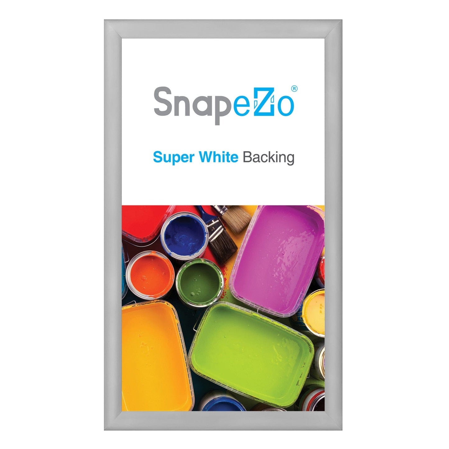 21x38 Silver SnapeZo® Snap Frame - 1.2" Profile - Snap Frames Direct