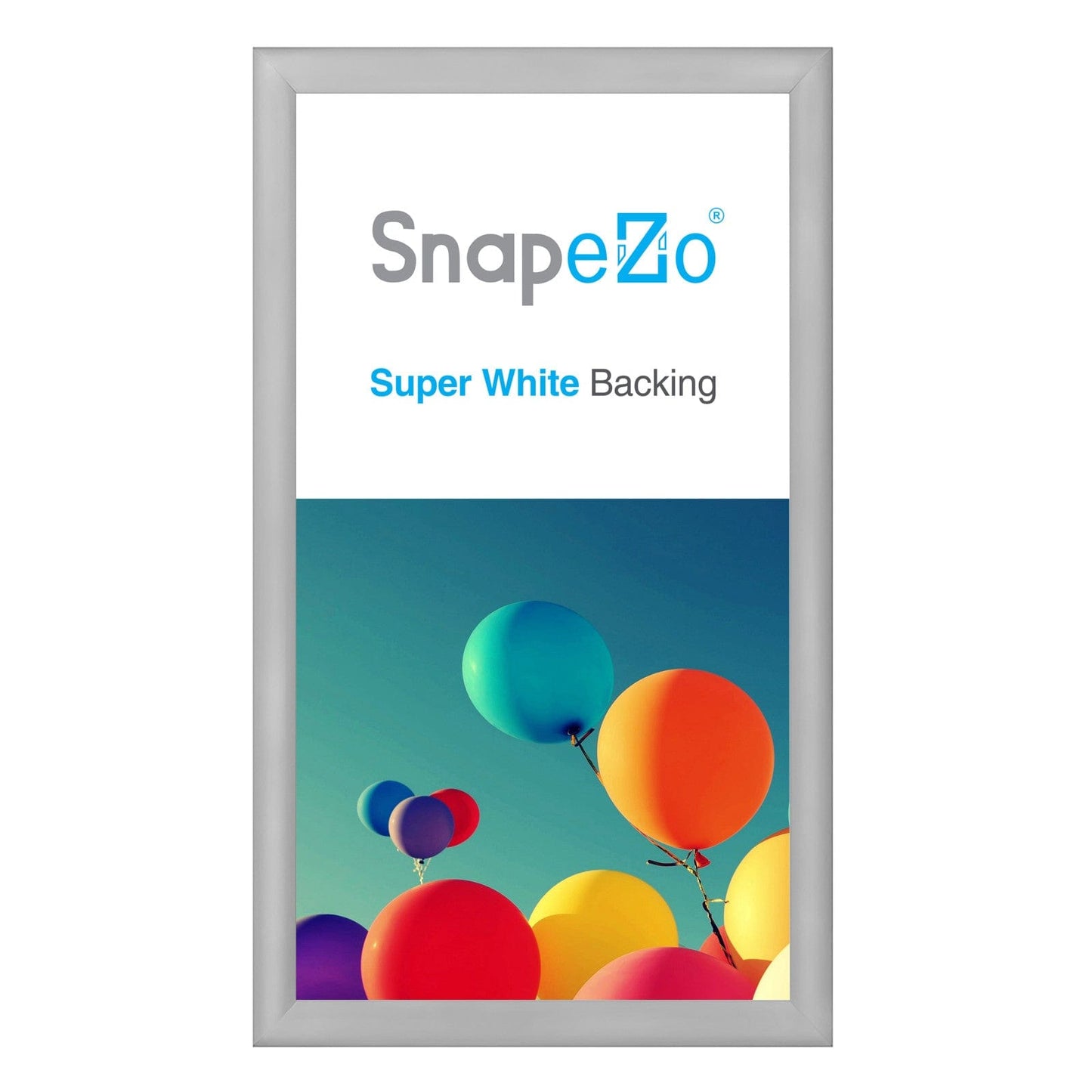 21x38 Silver SnapeZo® Snap Frame - 1.2" Profile - Snap Frames Direct