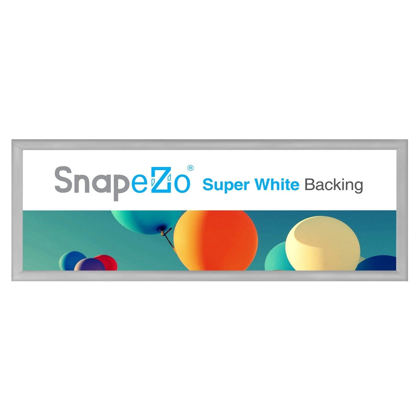 12x36 Silver SnapeZo® Snap Frame - 1.2" Profile - Snap Frames Direct