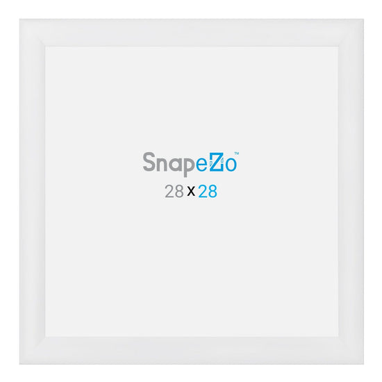 28x28 White SnapeZo® Snap Frame - 1.2" Profile - Snap Frames Direct