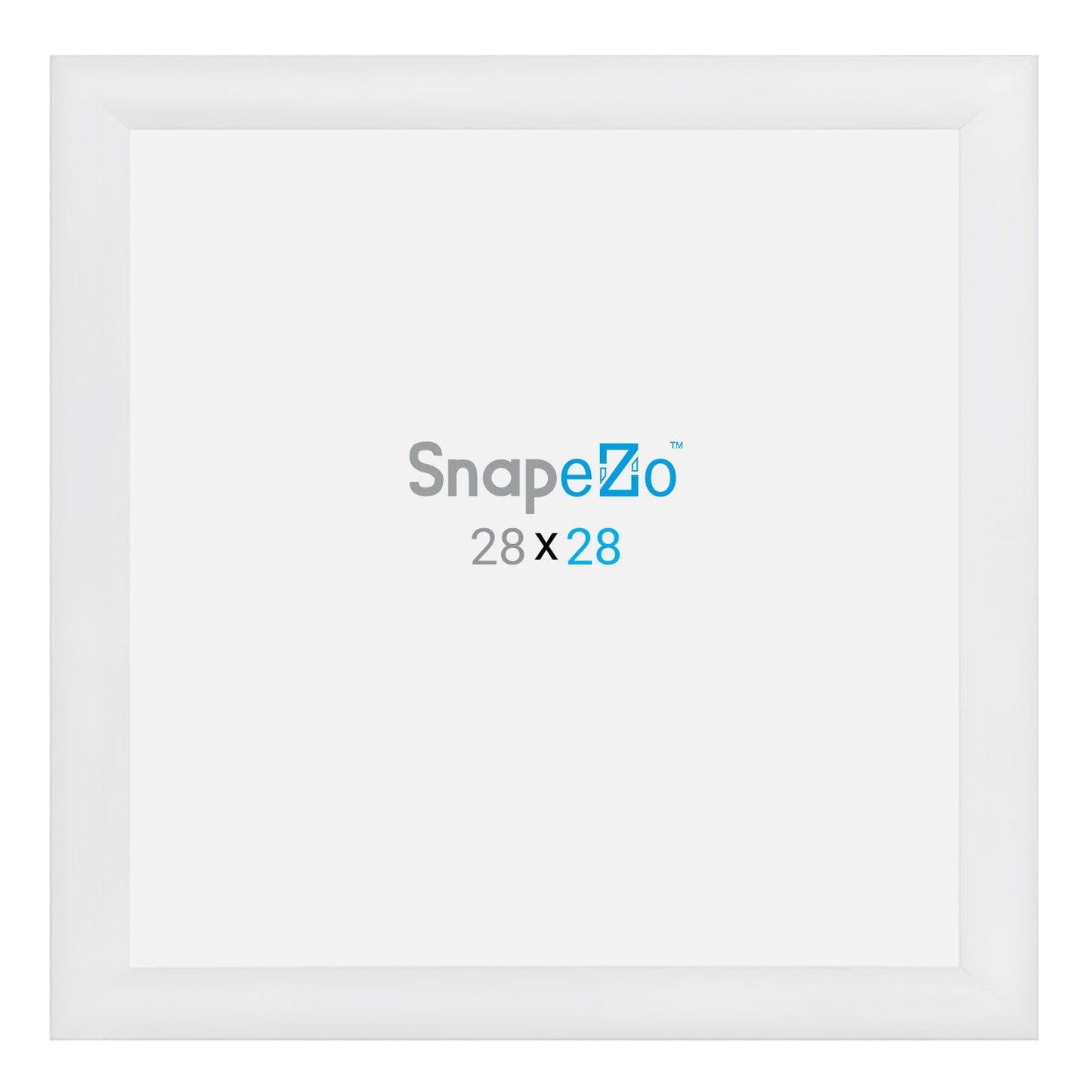 28x28 White SnapeZo® Snap Frame - 1.2" Profile - Snap Frames Direct