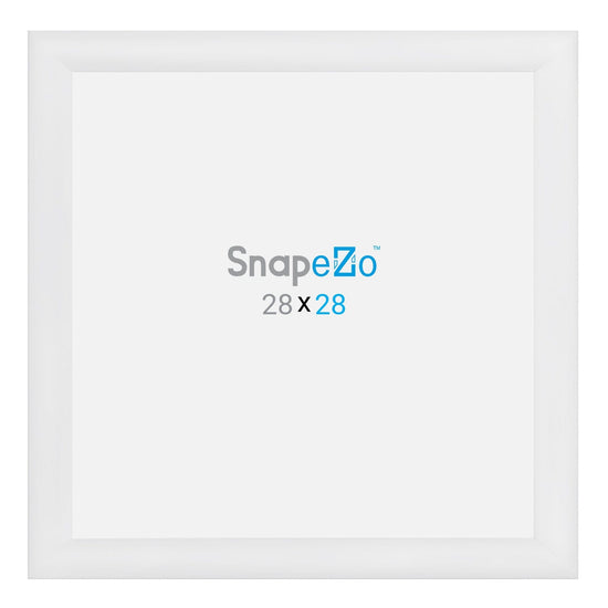 28x28 White SnapeZo® Snap Frame - 1.2" Profile - Snap Frames Direct