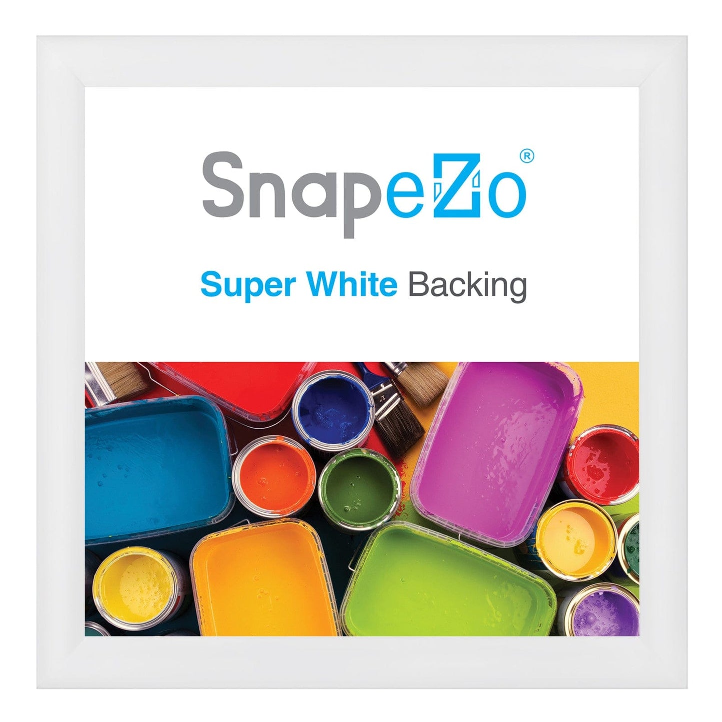 30x30 White SnapeZo® Snap Frame - 1.2" Profile - Snap Frames Direct