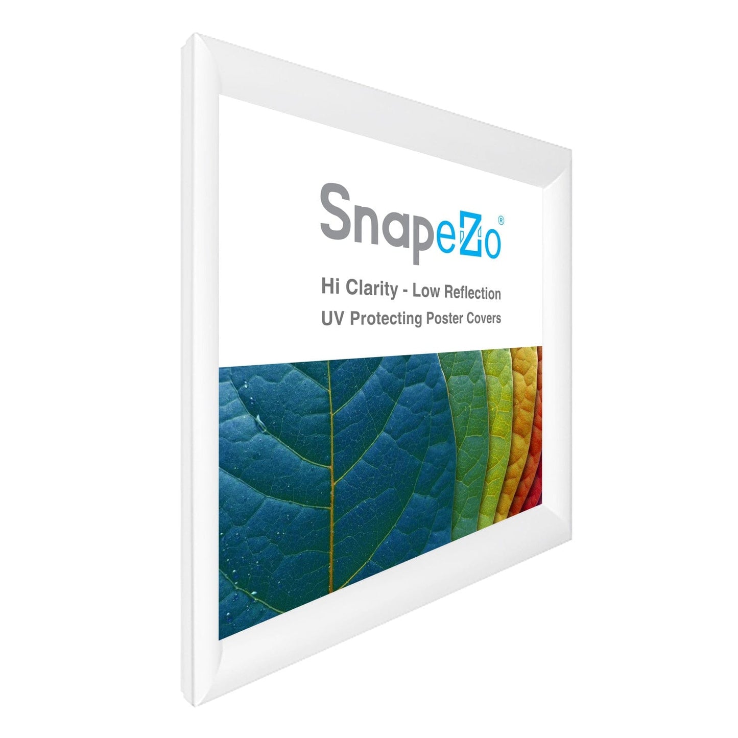 28x28 White SnapeZo® Snap Frame - 1.2" Profile - Snap Frames Direct