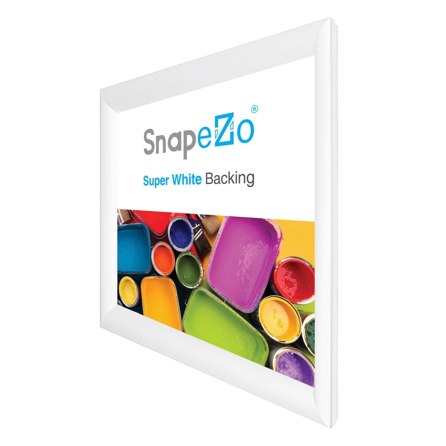 26x26 White SnapeZo® Snap Frame - 1.2" Profile - Snap Frames Direct