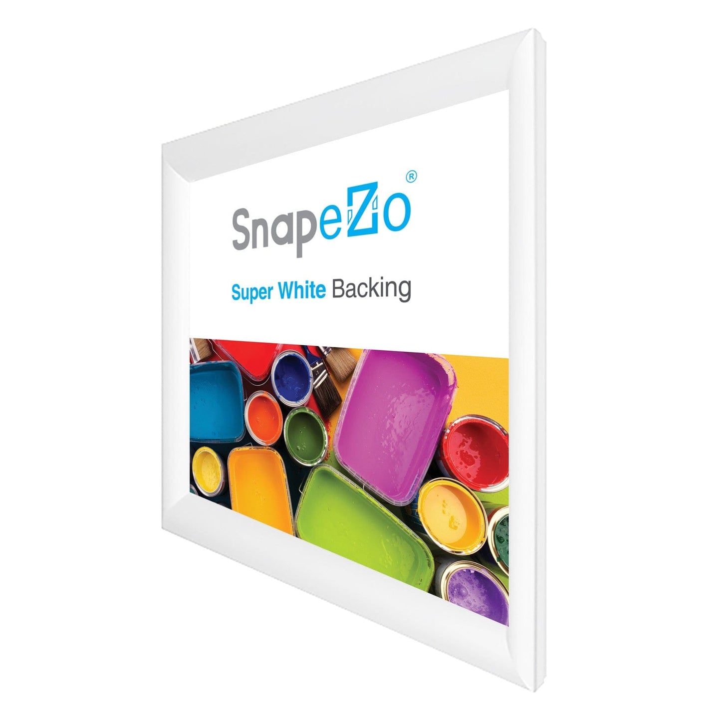 33x33 White SnapeZo® Snap Frame - 1.2" Profile - Snap Frames Direct