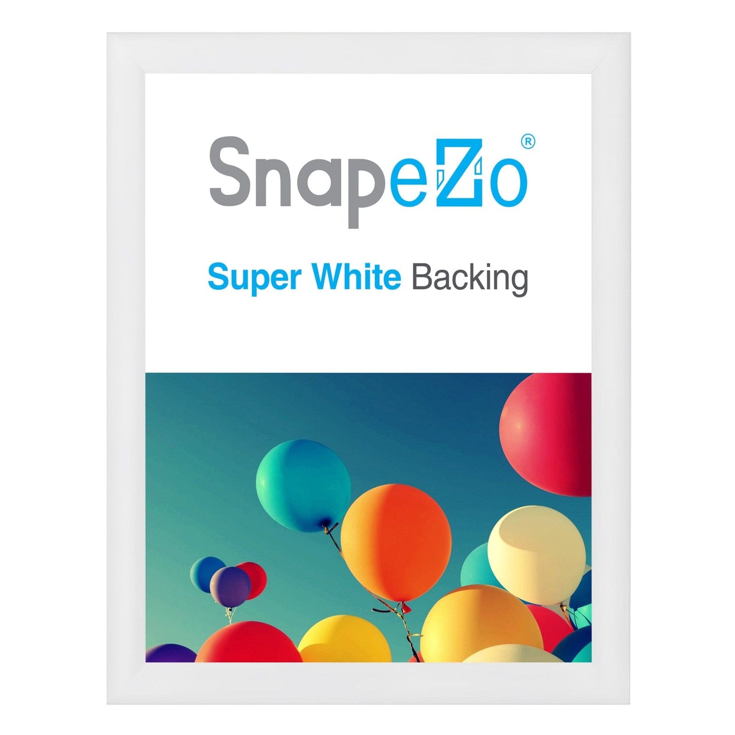28x36 White SnapeZo® Snap Frame - 1.2" Profile - Snap Frames Direct