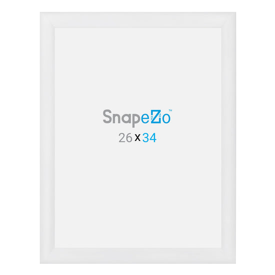 26x34 White SnapeZo® Snap Frame - 1.2" Profile - Snap Frames Direct