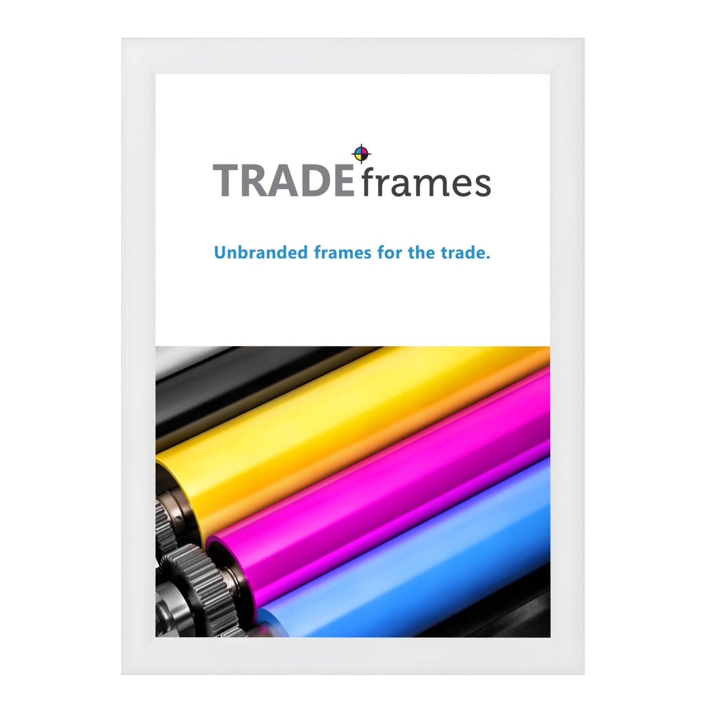 27x39 TRADEframe White Snap Frame 27x39 - 1.2 inch profile - Snap Frames Direct