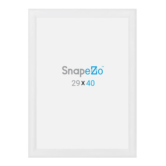 29x40 White SnapeZo® Snap Frame - 1.2" Profile - Snap Frames Direct