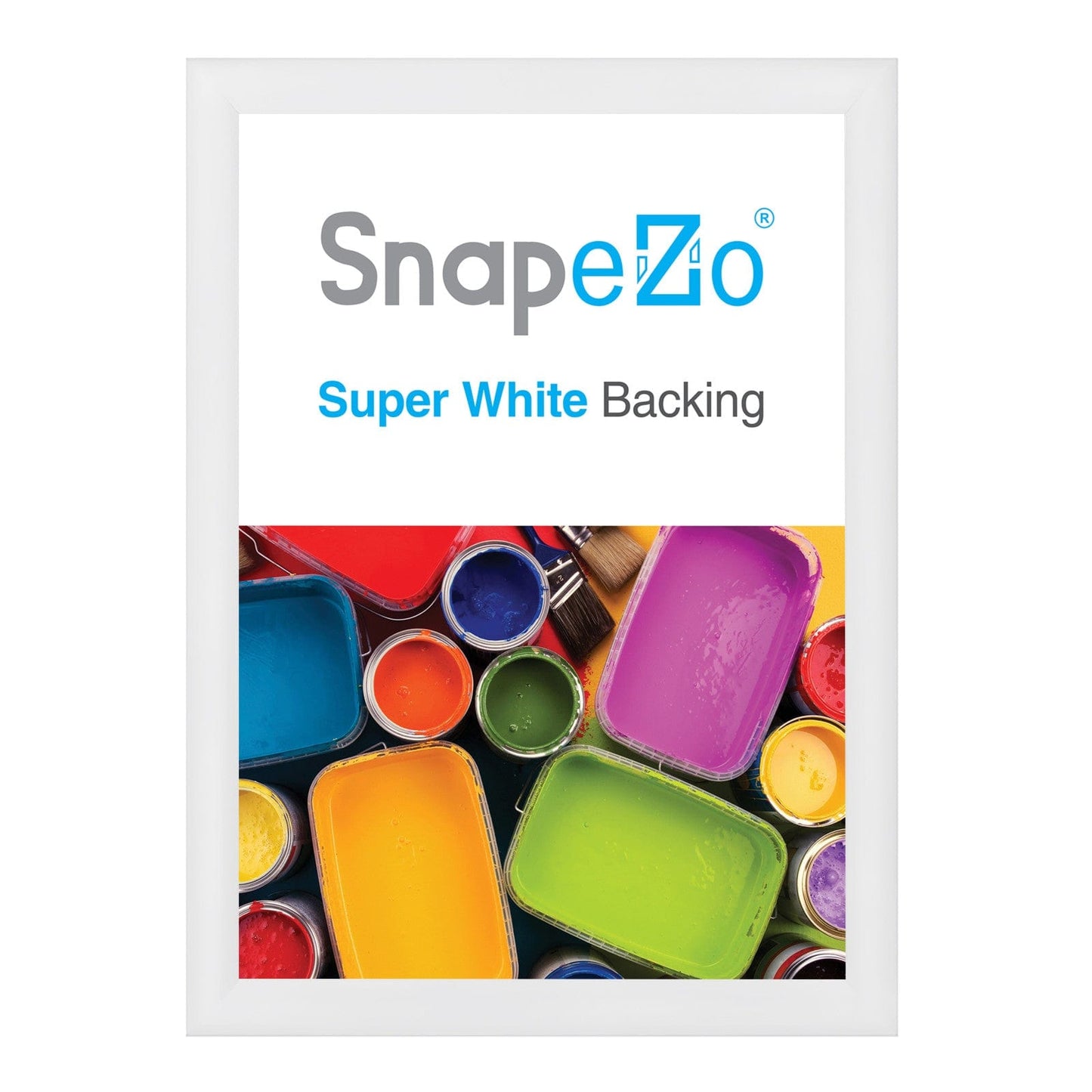 27x38 White SnapeZo® Snap Frame - 1.2" Profile - Snap Frames Direct