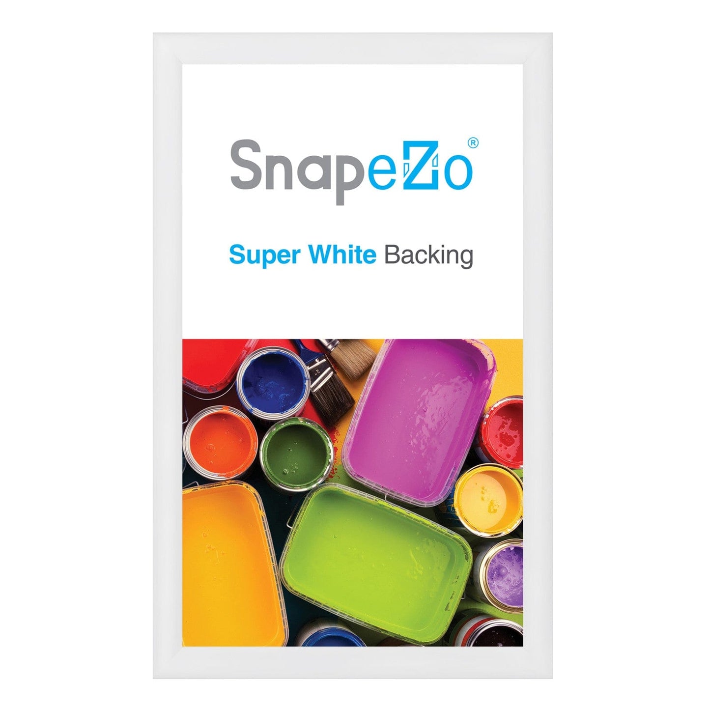 18x30 White SnapeZo® Snap Frame - 1.2" Profile - Snap Frames Direct