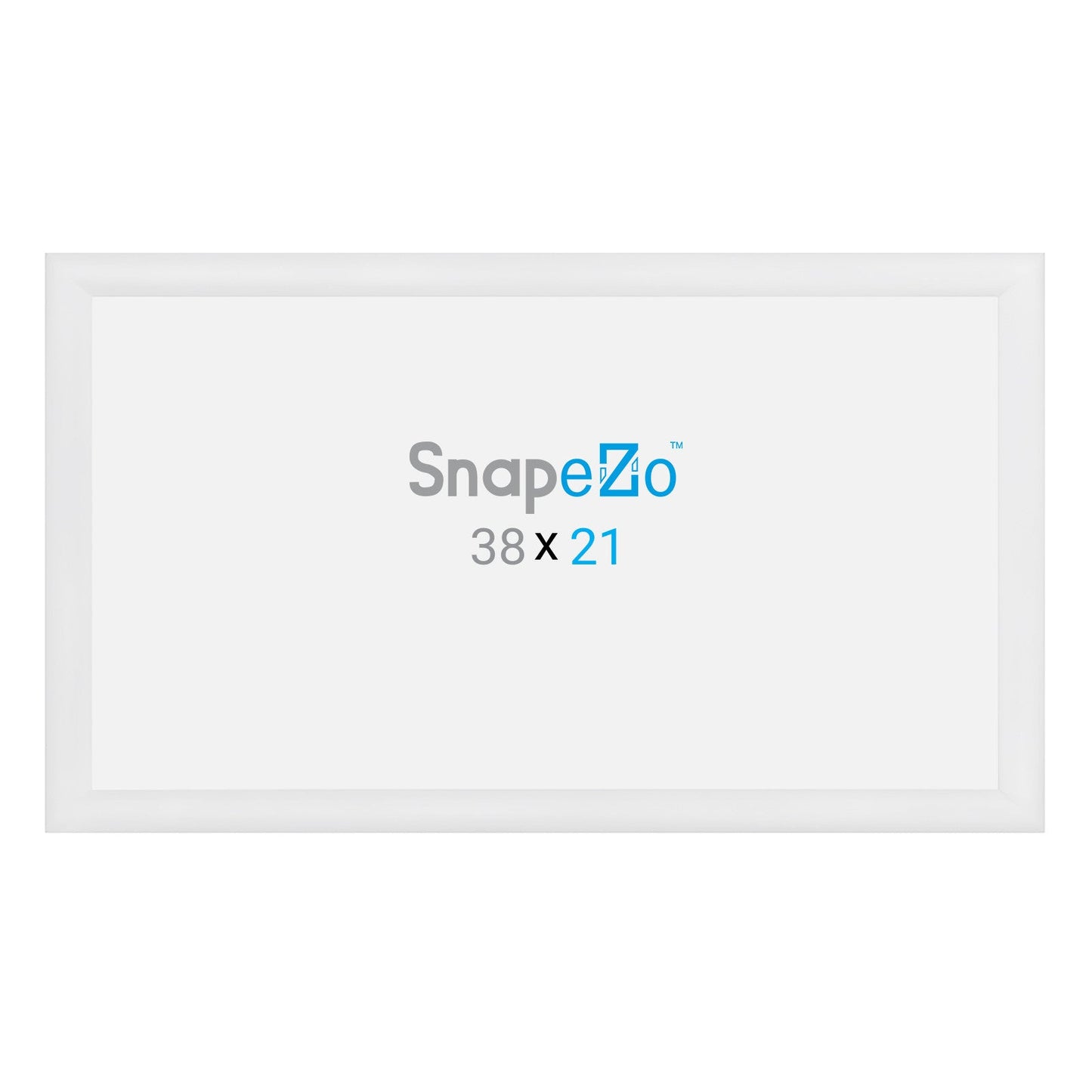 21x38 White SnapeZo® Snap Frame - 1.2" Profile - Snap Frames Direct