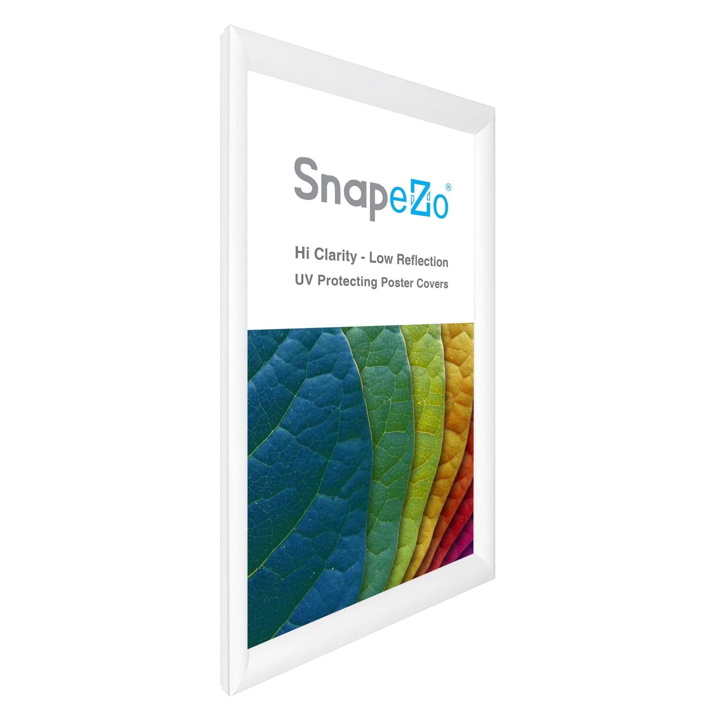21x38 White SnapeZo® Snap Frame - 1.2" Profile - Snap Frames Direct