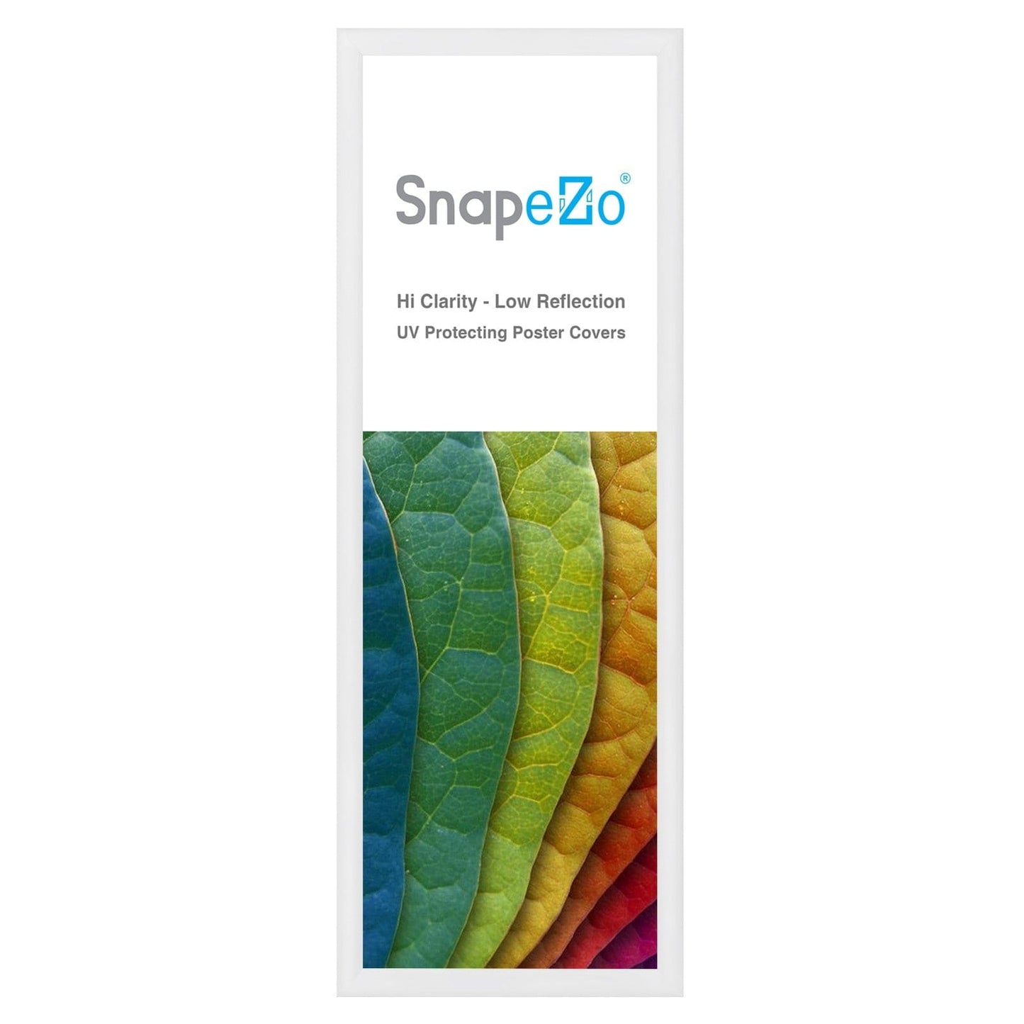 13x39 White SnapeZo® Snap Frame - 1.2" Profile - Snap Frames Direct