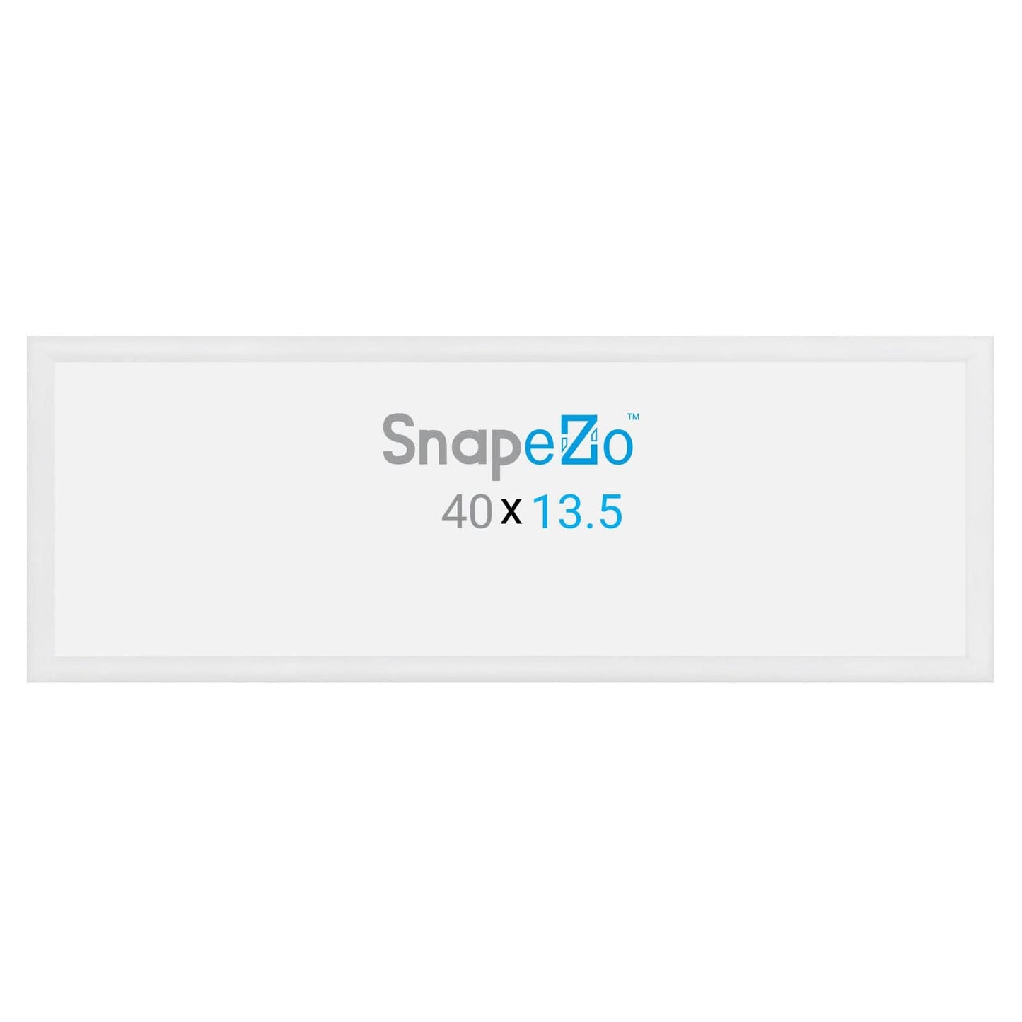 13.5x40 White SnapeZo® Snap Frame - 1.2" Profile - Snap Frames Direct