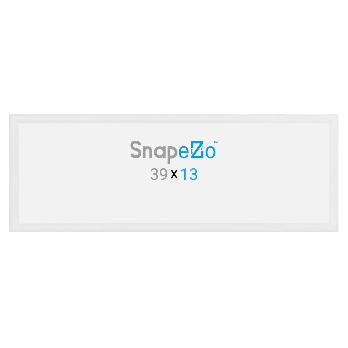 13x39 White SnapeZo® Snap Frame - 1.2" Profile - Snap Frames Direct