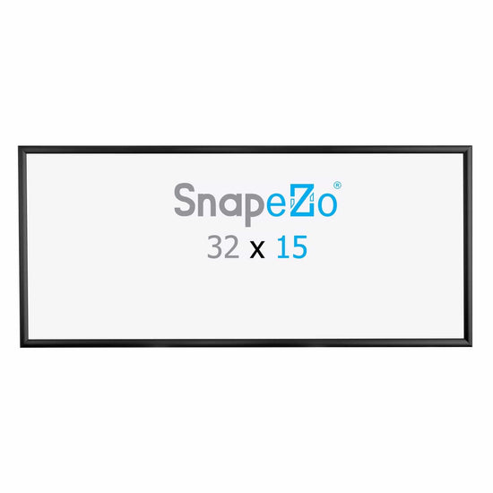 15x32 Black SnapeZo® Snap Frame - 1.2" Profile - Snap Frames Direct