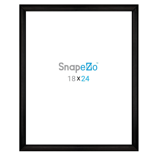 18x24 Brushed Black SnapeZo® Snap Frame - 1" Profile - Snap Frames Direct