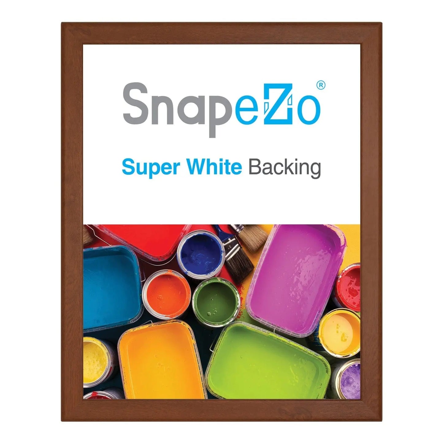 30x40 Dark Wood SnapeZo® Snap Frame - 1.25" Profile - Snap Frames Direct