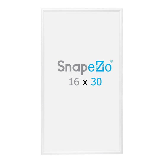 16x30 White SnapeZo® Snap Frame - 1.2" Profile - Snap Frames Direct