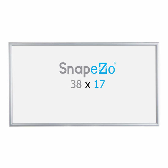 17x38 Silver SnapeZo® Snap Frame - 1.2" Profile - Snap Frames Direct