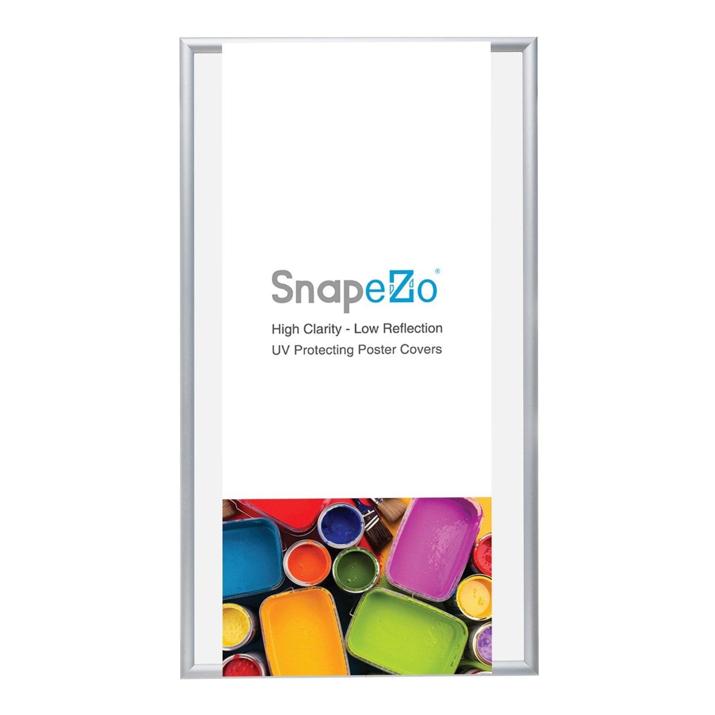 17x38 Silver SnapeZo® Snap Frame - 1.2" Profile - Snap Frames Direct